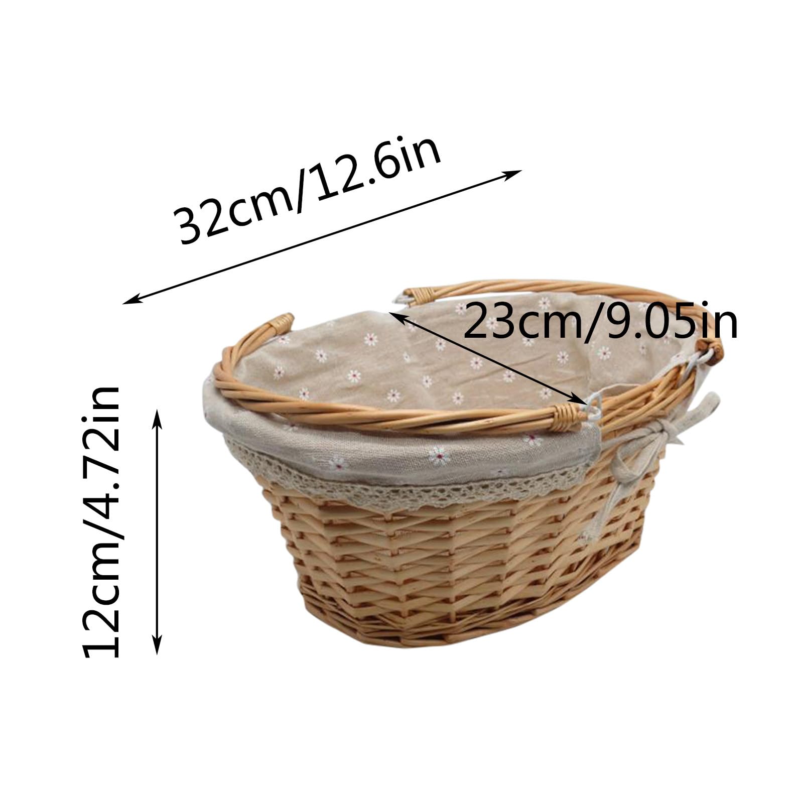 Cesta Nascita Vimini Con Manico Cestino Pasquale In Vimini Con