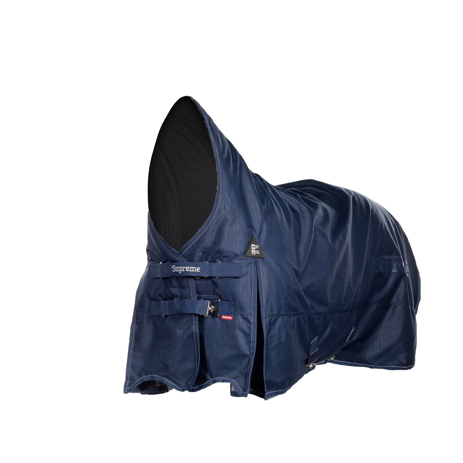 Horze Avalanche 1200D Ripstop High Neck Lekki wodoodporny prześcieradło przeciwdeszczowe dla koni (bez wypełnienia) - Peacoat ciemnoniebieski - 66