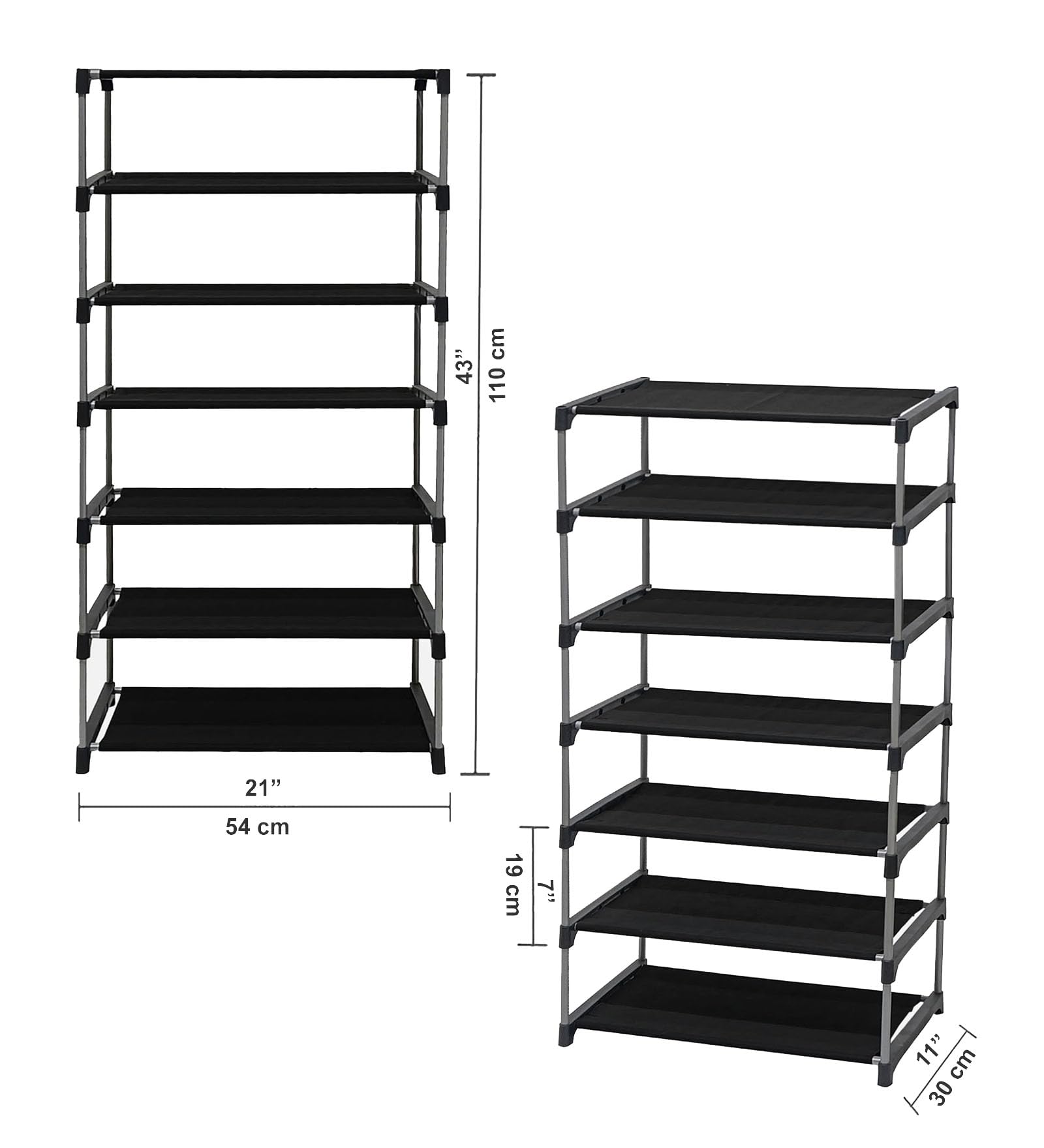 RAXON WORLD Metal Shoe Rack for Home Organizer | Multipurpose Use in Indoor, Outdoor, Living Room, Bedroom, Office, Library & Closet | Easy Foldable & Portable (Blue, 43 Inch) 1