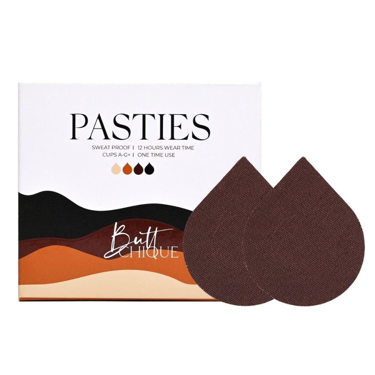 Coco Pasties + Plus Size Stick-On Pasties for Complete Coverage, Waterproof & Sweat-Proof, Safe to Use Directly on Skin