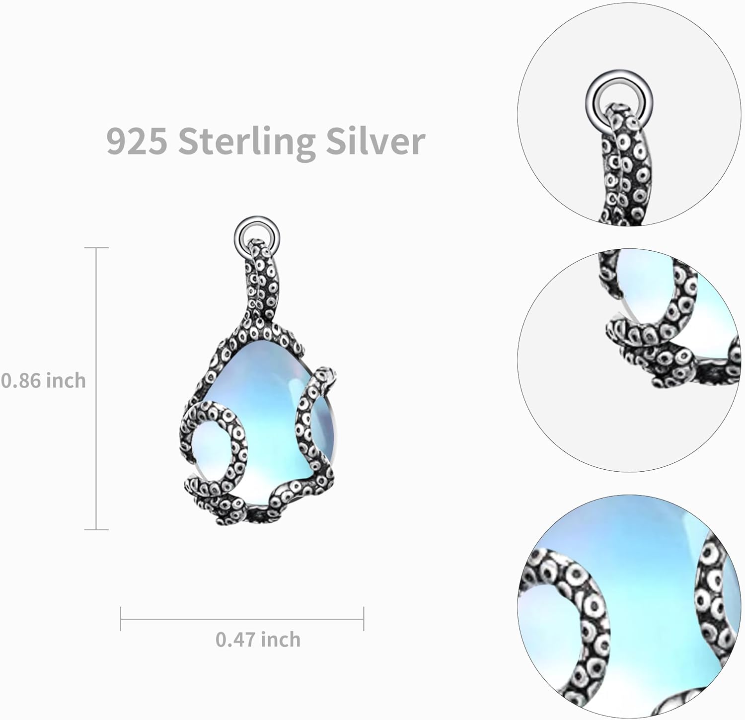 Beach/Whale/Shark/Sea Turtle/Starfish/Octopus/Dolphin/Mermaid Earrings for Women Ocean Jewelry Beach 925 Sterling Silver Ocean Beach Earrings Wave Drop Dangle Earrings Wave Jewelry Gifts for Women - Image 6