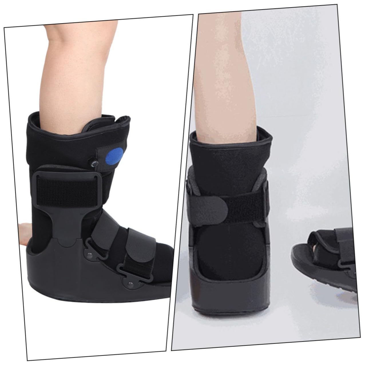 NOLITOY Foot Stabilizer Boot with Inflatable Cushion, Low Cut Ankle Support Shoe for Sprain and Post-surgery Immobilization, Medical Foot Protector for Adults