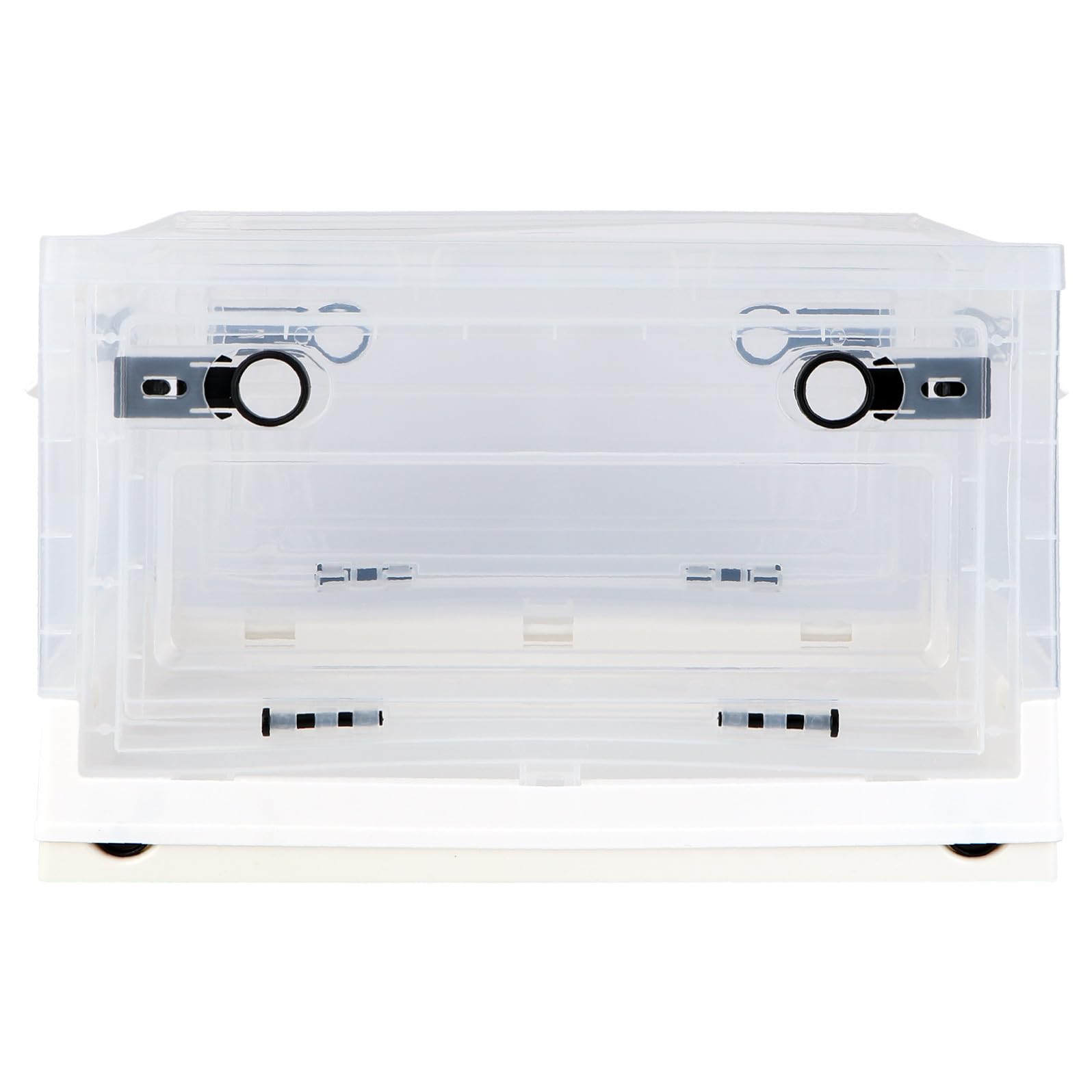 Mipcase Caja de Almacenamiento Pequeña Caja de Almacenamiento Multifunción Plegable Tapa, Plástico, Blanco para Libros y Ropa, Dormitorio y Aula