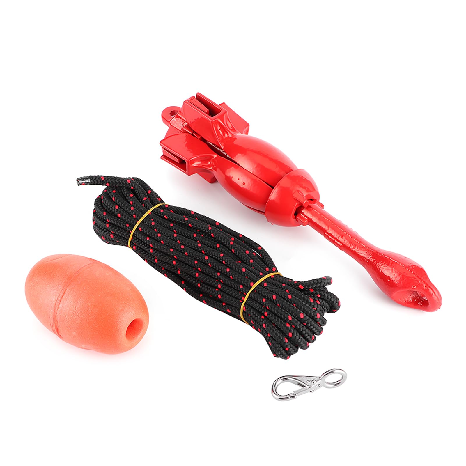Kit de Anclaje para Barco de Acero Inoxidable, Rezón Plegable de 3,5 Libras con Cuerda Marina para Canoa de Yate de Kayak