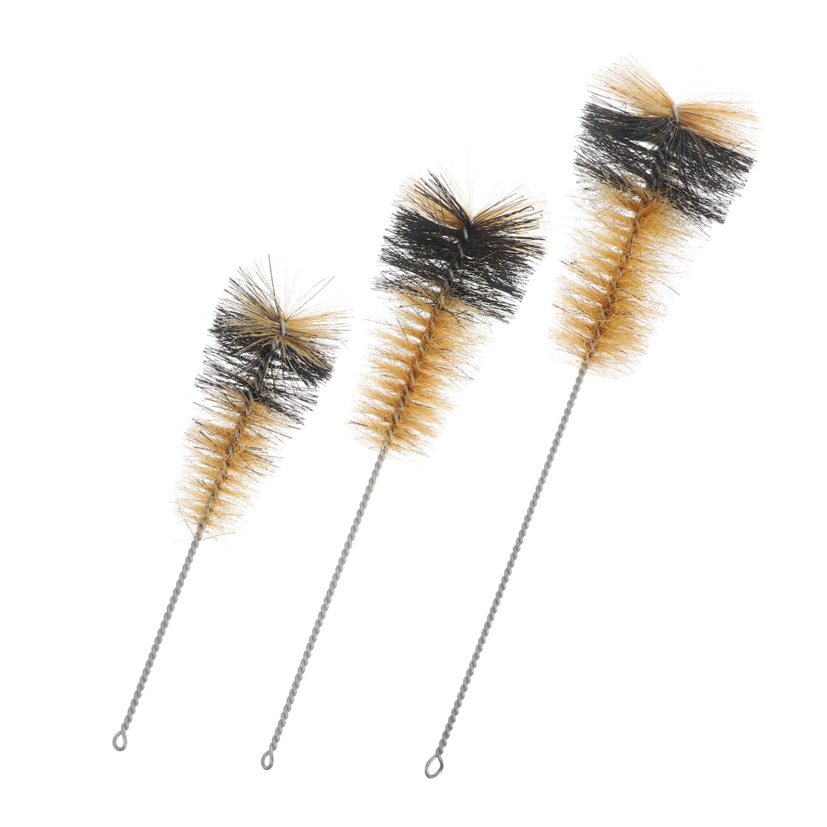 MUCKLILY Glass Bottle Brushes 3-Piece Set for Laboratory Experiment Lab Use Cleaning