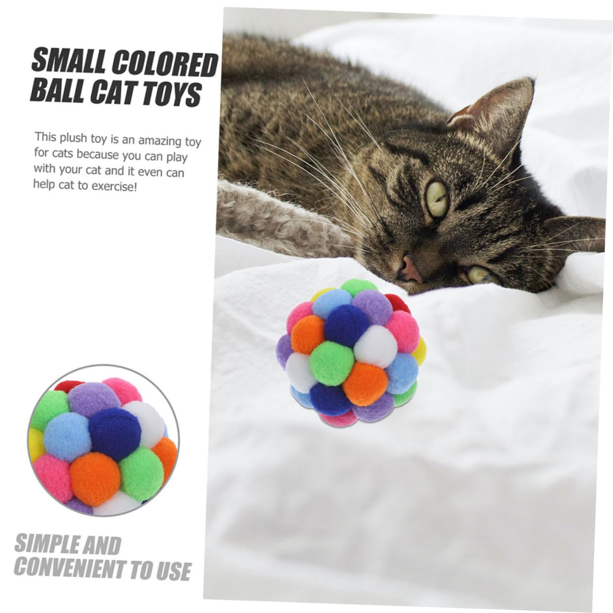 Abaodam 4pièces Balles à Gratter pour Chat Chaton avec Clochette pour Jeu Intérieur Jouet De Balle pour Animaux De Compagnie