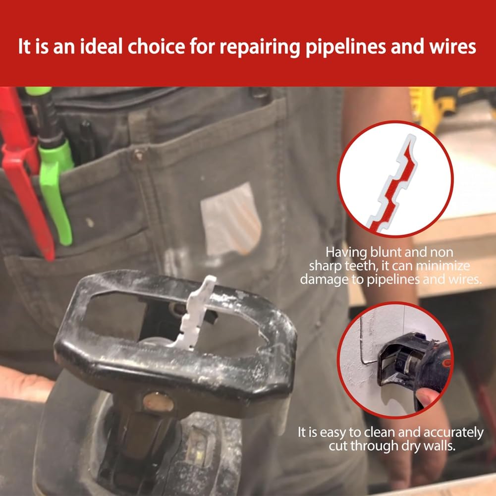 Nagoyuki Mini Reciprocating Jig Saw Blades Drywall Reciprocating Saw Blade 85/86 Type Wire Box Drywall Access Blades 5Pcs - Image 4