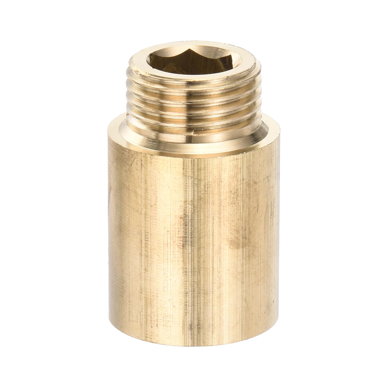 PATIKIL Braccio Di Prolunga Per Soffione Doccia In Ottone, 41 Mm, Filettatura G1/2 Maschio-Femmina, 2 Pezzi