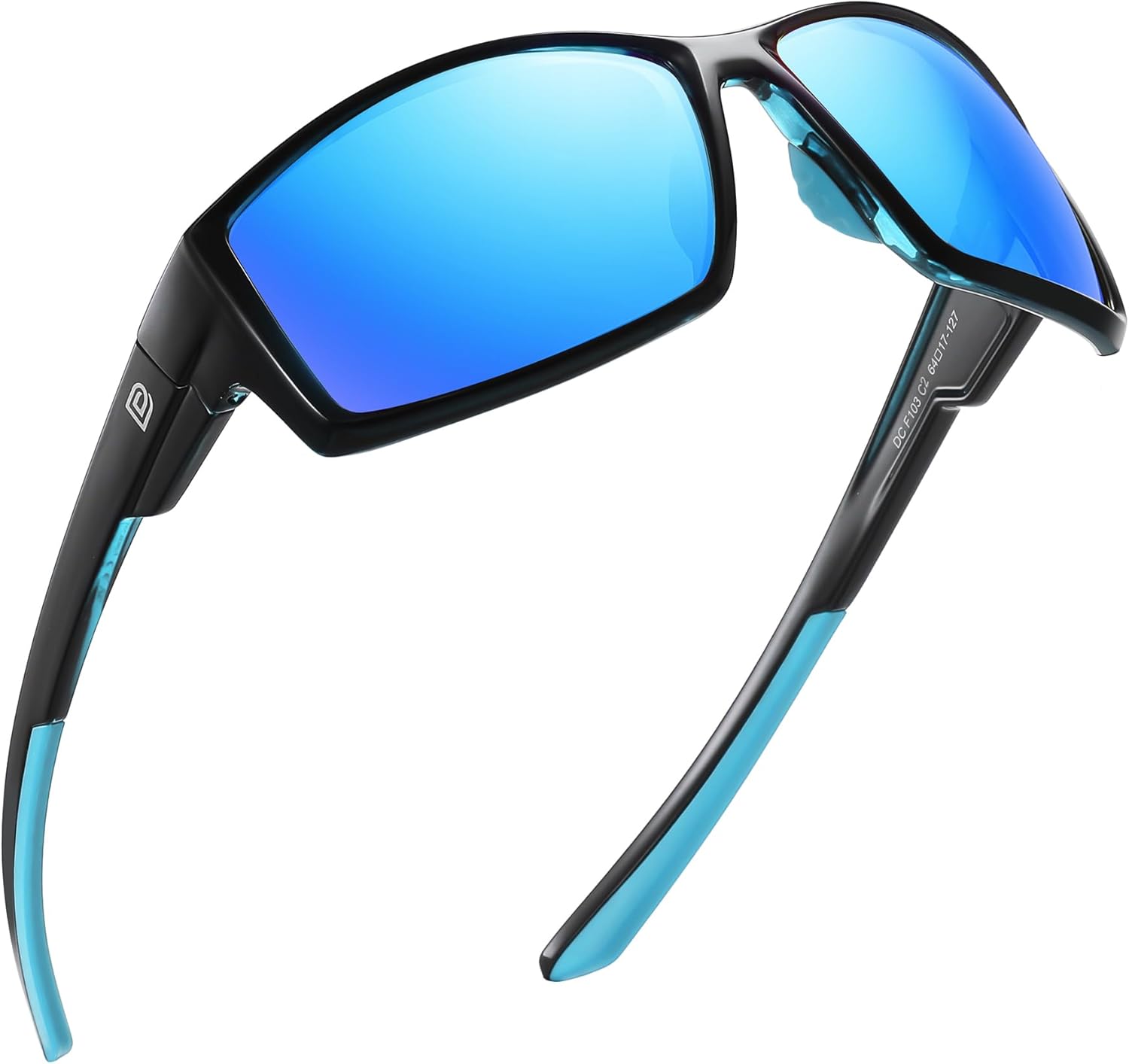 DUCO Polarized Sports Sunglasses for Men Women UV400 Protection Lightweight TR90 Cycling Glasses for Fishing Driving Running