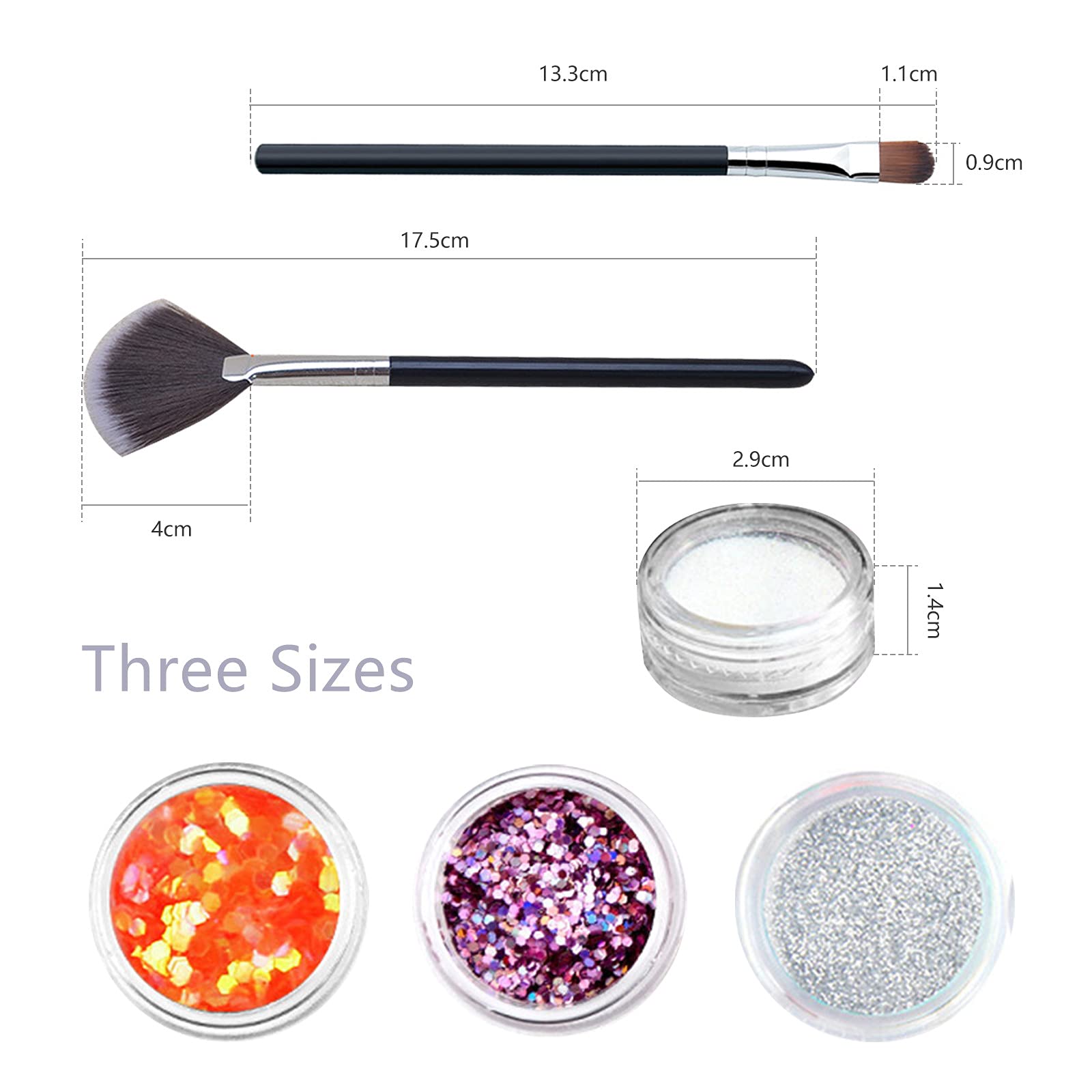 36 Töpfe Nagelglitzer & Pailletten – Holografisch, Extrafein, Für Nails & Make-up
