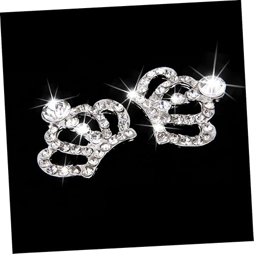 Miniatura 3 de EXCEART 20 piezas de manualidades para niñas, invitación de boda, accesorios para el cabello, accesorios de decoración de diamantes de imitación,