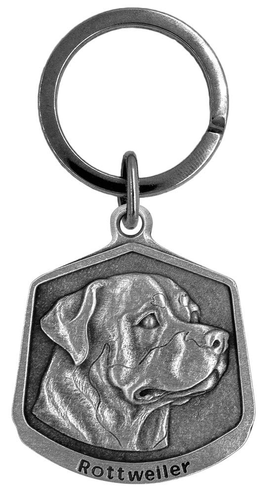 Hampshire Pewter Rottweiler Dog Keychain