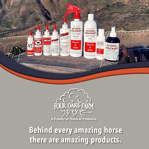 Miniatura 6 de Four Oaks Farm Ventures, Tratamiento en aerosol muscular de liberación natural, linimento de caballo para dolores musculares, dolor en las