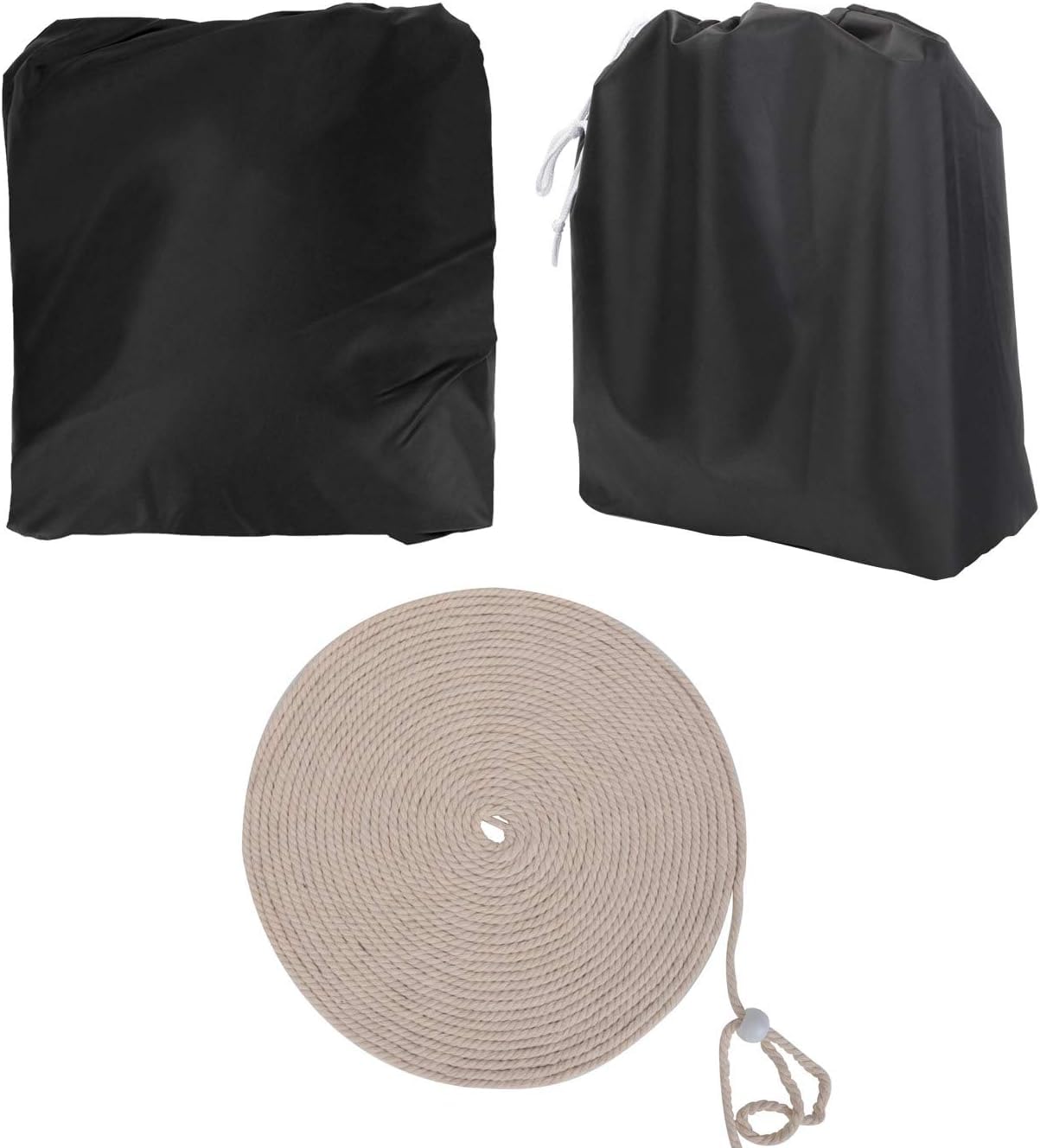 NEVERLAND Bootsplane Wasserdicht 4000PA, 420D Oxford Tuch Abdeckplanen Für Boote,Bootspersenning, Boot Persenning, Bootspersenning Schutz Cover Schwarz, V-Rumpf Boat Cover Universelle