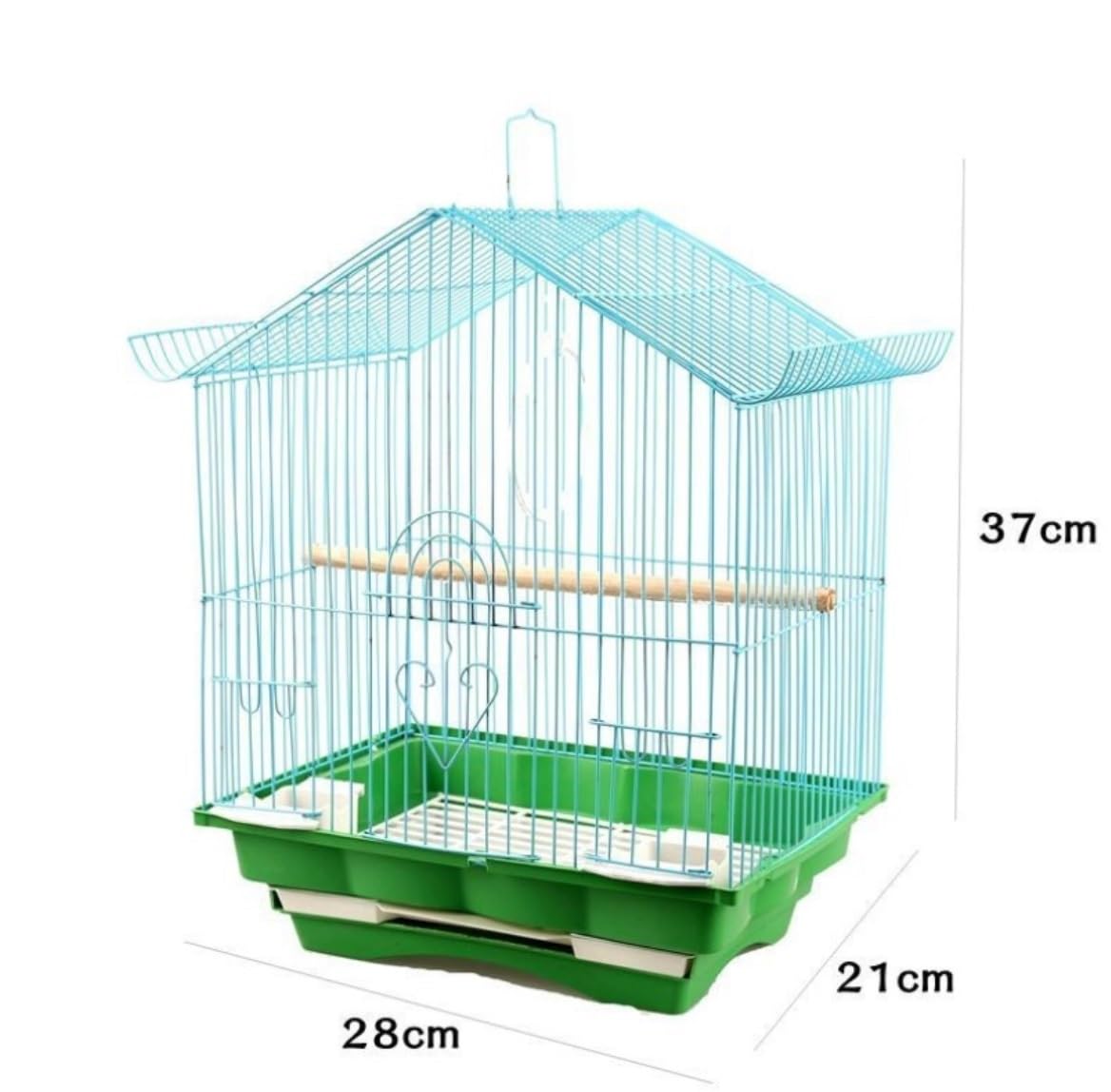 Jaula para Periquitos Jaula De Hierro para Pájaros, Jaula Transportadora De Viaje con Comedero para Loros, Conures, Lovebird, Cacatúa, Periquitos Jaulas para Aves(Grün)