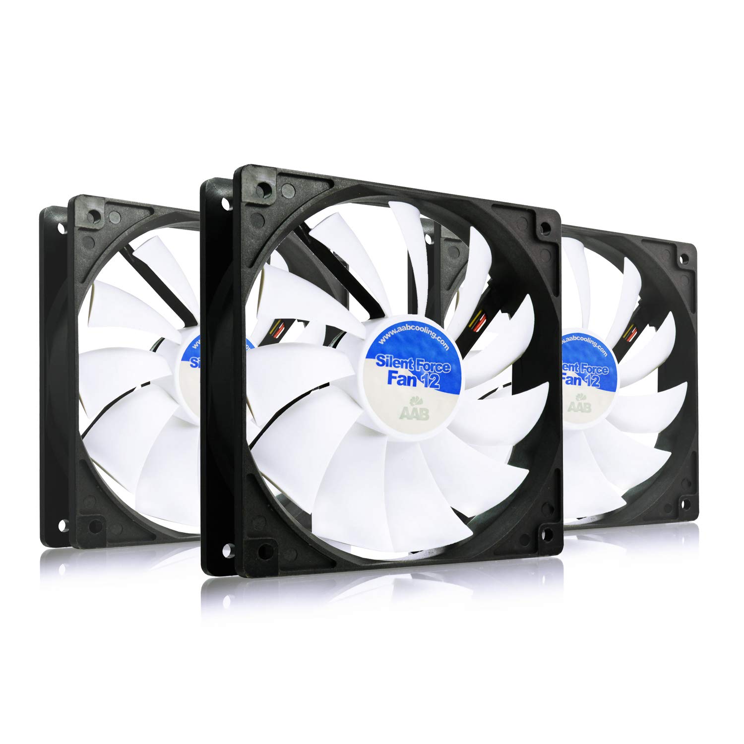 AABCOOLING Silent Force Fan 12 - Un Silencioso y Muy Efectivo Ventilador PC, Ventilador 120mm, Cooler, Ventilador 12cm, Ventiladores, 97 m3/h, 1100 RPM - 3 Piezas 12,9 dB(A)