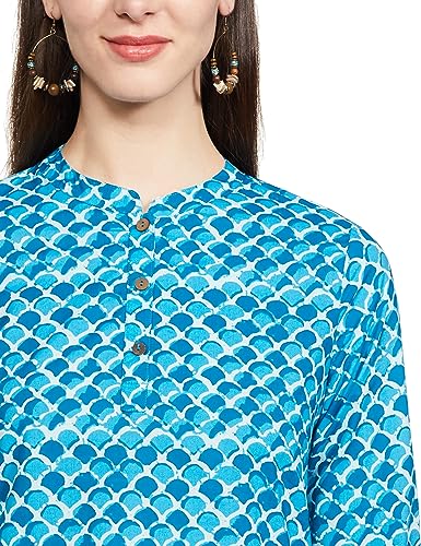 Image of Amazon Brand - Myx Women Cotton Straight Fit Straight Kurti (Available in Plus Sizes)