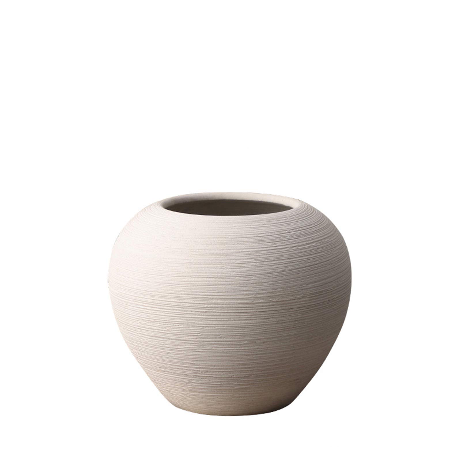 asdchZen Ceramic White Vase, Multifunction Indoor Decorative Vase Large Floor Vase Hotel Reception Flower Vase,28 * 25CM