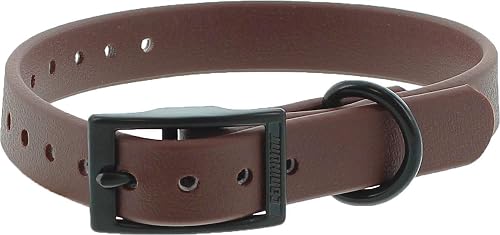CANIHUNT Collar policloruro de Vinilo Ctech 1.9 x 0.40 x 45 cm - Hebilla Doble - marrón cy0951