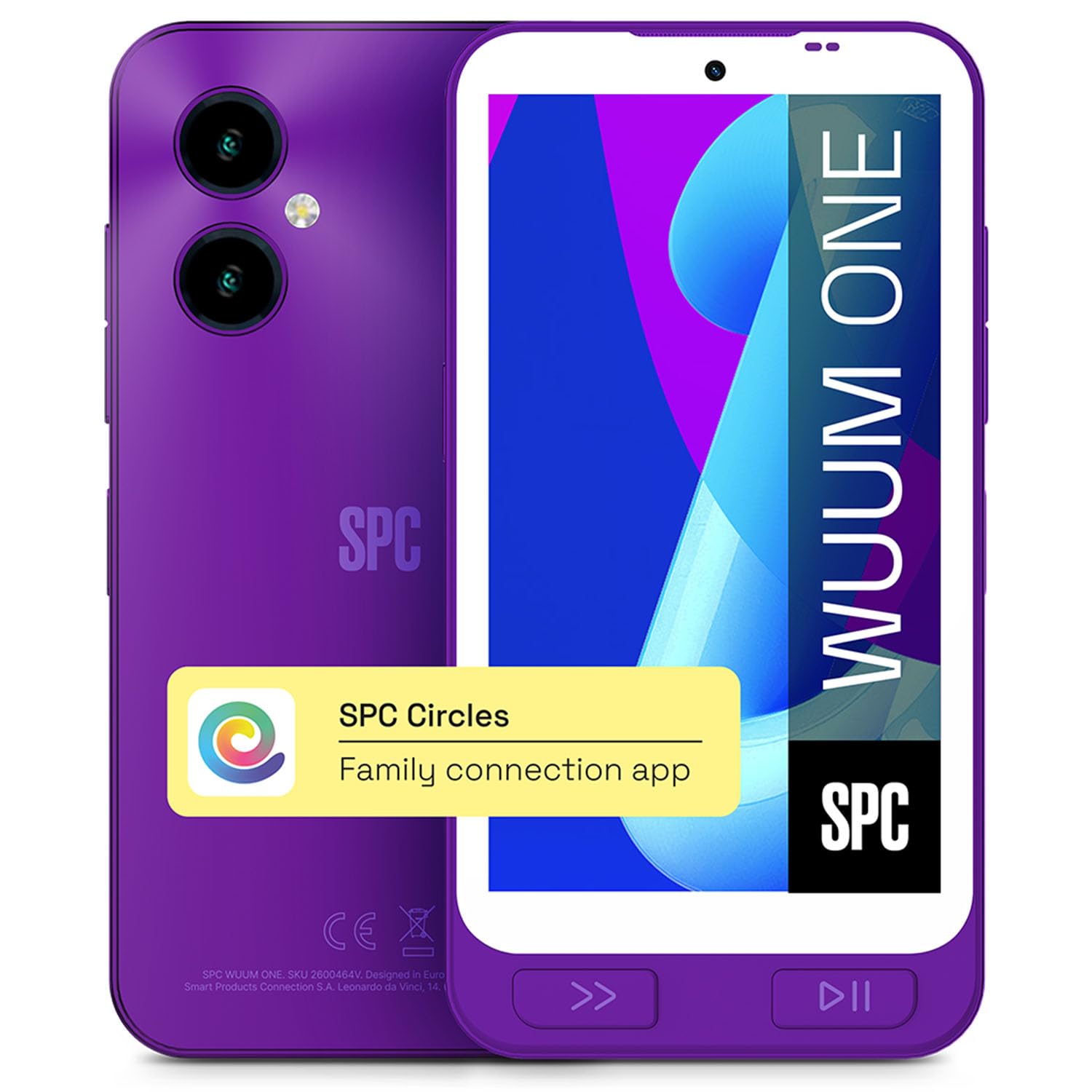 Smartphone SPC Wuum One 4GB/ 64GB/ 5"/ Púrpura