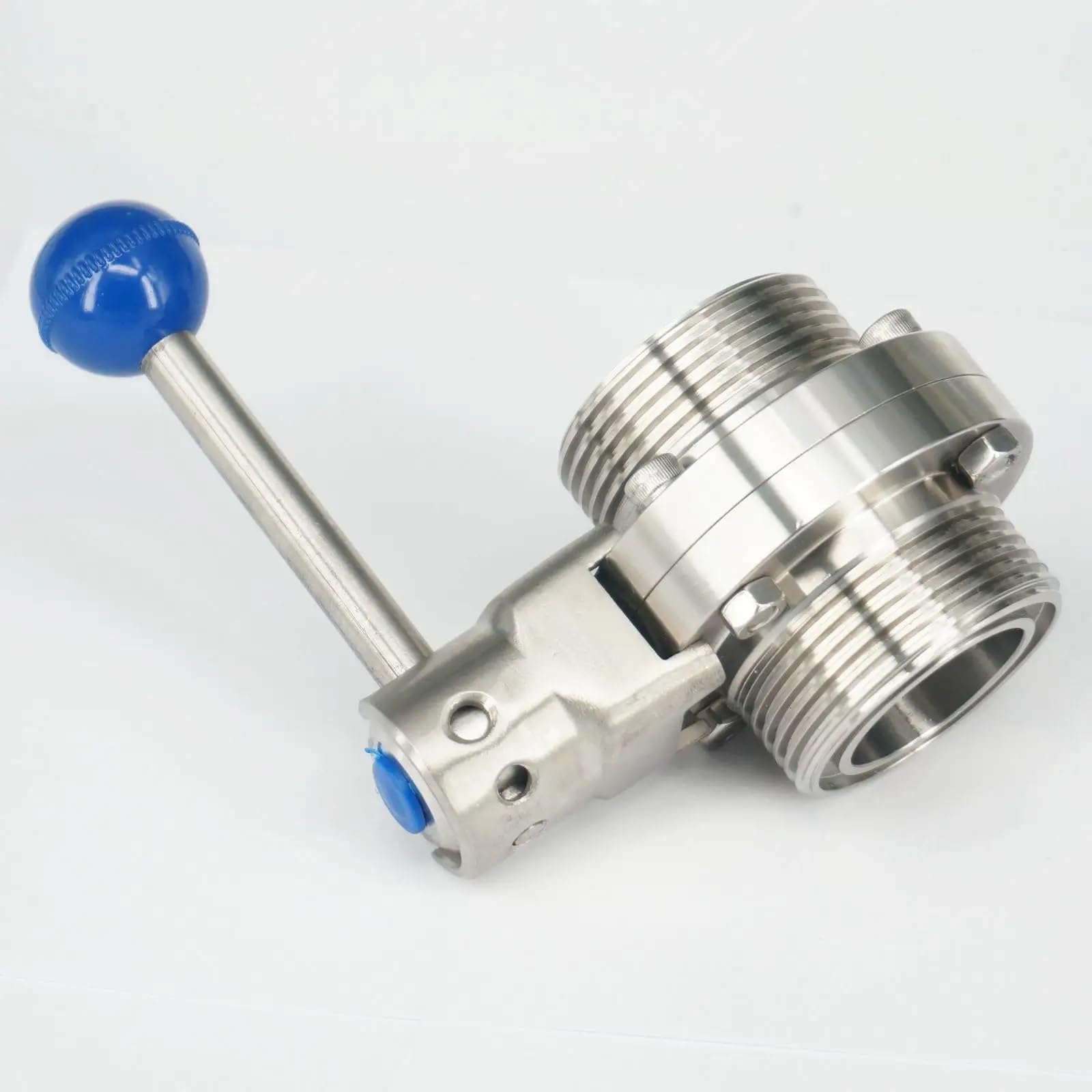 2-Inch 304 Stainless Steel SMS Thread Union Butterfly Valve