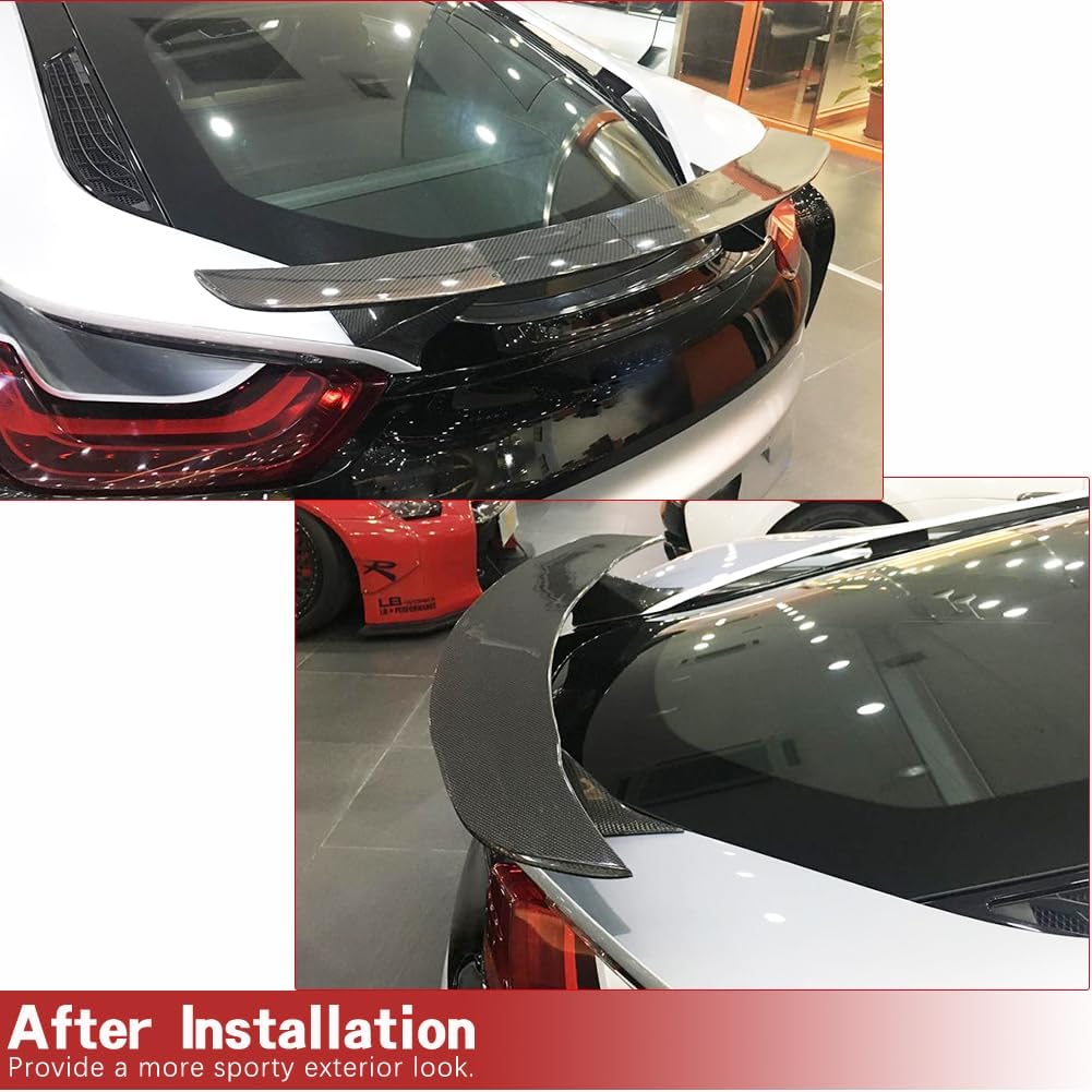 I8 Carbon Fiber TT Rear Trunk Spoiler for BMW I8 Coupe 2014-2018 Custom Parts Trunk Lip Spoiler High Kick Rear Wing Spoiler Body Kits Factory Outlet