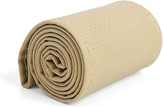DIY Steering Wheel Covers Steering Wheel Cover Steering Wheel Protector Microfibre Leather with Needle and Thread Non-Slip Beige