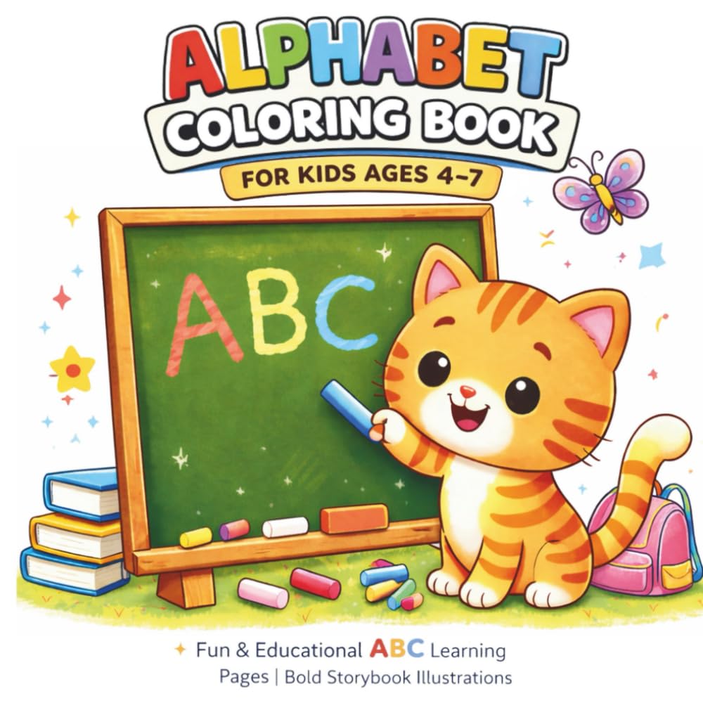 Alphabet Coloring Book for Kids Ages 4–7 | Learn ABC Letters