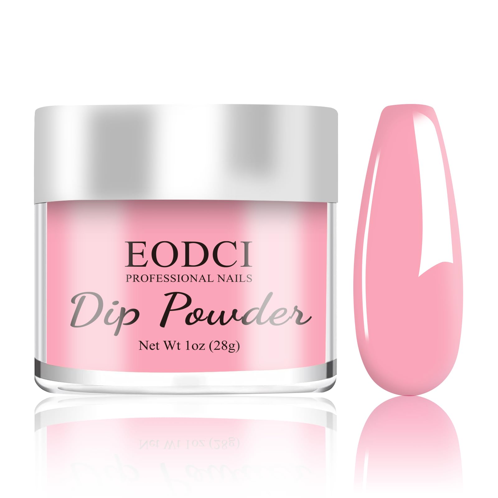 EODCI Nail Dip Powder, Pink Color Dipping Powder - Odor-Free& - Long-Lasting Dip Nail Color Lasts 28 Days - Low-Odor & No UV Lamp Required - 1oz
