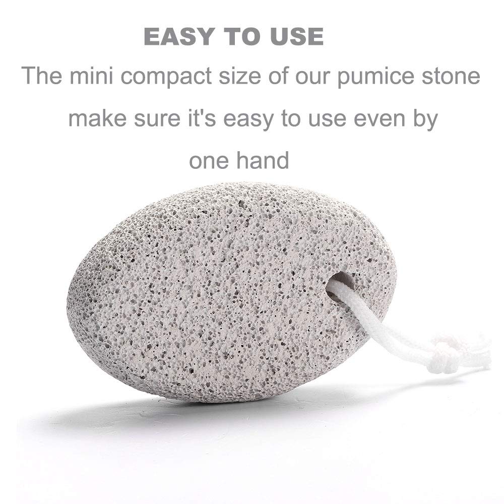 Borogo Natural Pumice Stone for Feet, 5-Pack Lava Pedicure Tools Hard Skin Callus Remover for Feet and Hands - Natural Foot File Exfoliation to Remove Dead Skin, Heels, Elbows, Hands 2