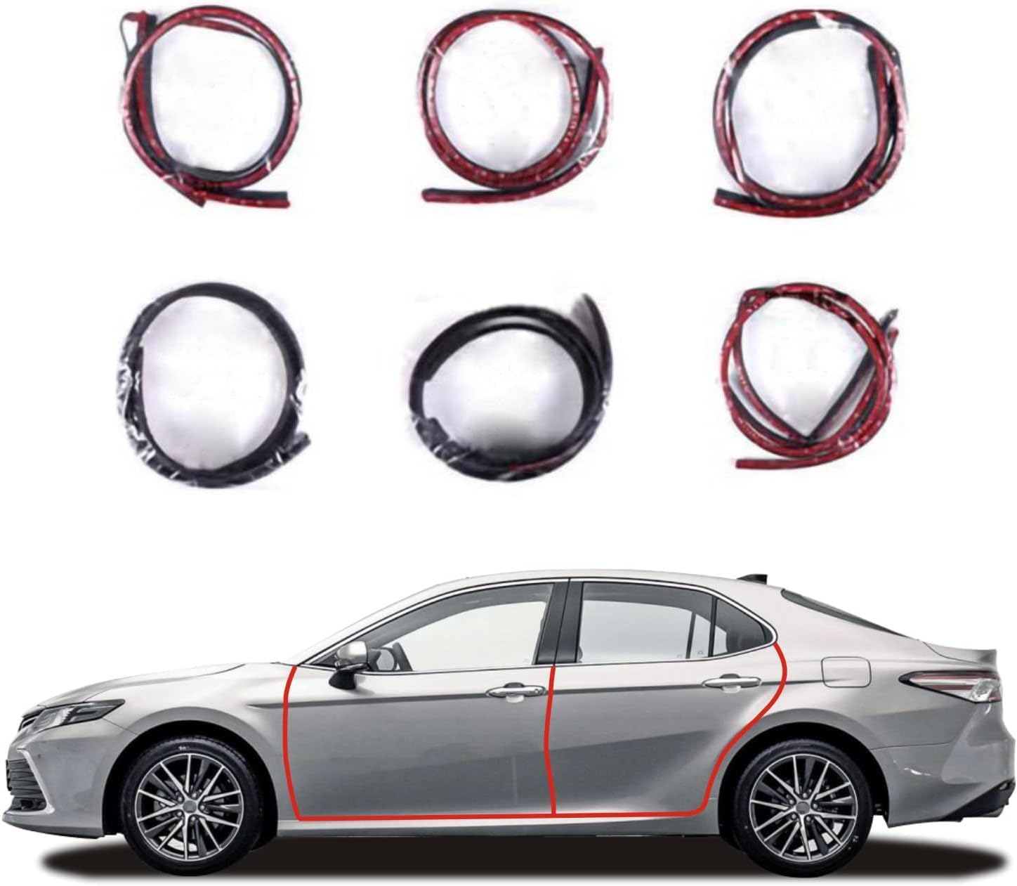 Car Door Rubber Seal Strip Kit for Tesla Model Y 3 2020