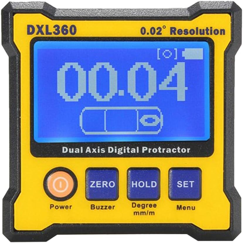 DXL360 Dual Digital Angle Protractor 0.1 High Precision Dual Level