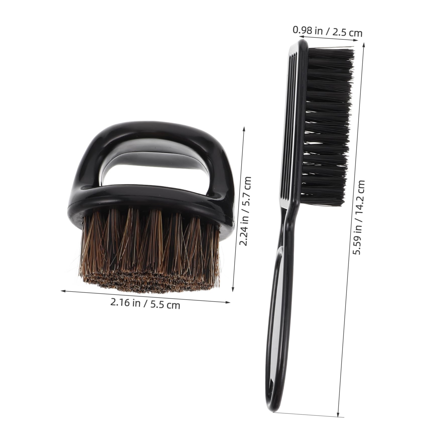 CALLARON Professional Barber Tools 5pc Beard Grooming Kit Hair Brush Set Scalp Scrubber Brush Mustache Styling for Men