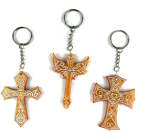 Miniatura 6 de appuivbt Moldes de resina cruzada, 12 moldes de resina epoxi, moldes de cruz de silicona para colgantes, collares, joyería