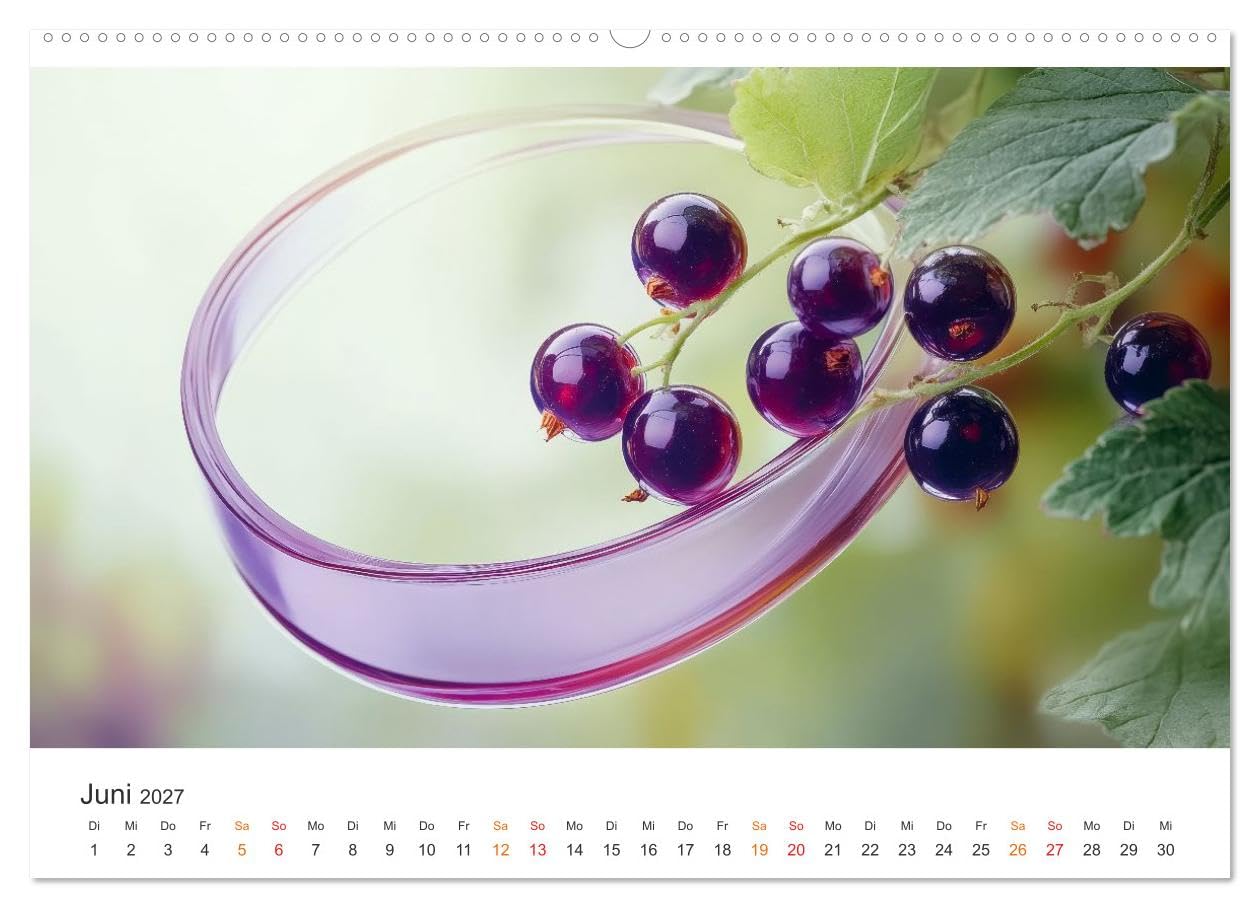 CALVENDO - Gartenkalender - Symphonie aus Obst und Fantasie (hochwertiger Premium Wandkalender 2027 DIN A2 quer), Kunstdruck in Hochglanz: Obst und Kunst - ein Spiel aus Farben, Licht und Formen.