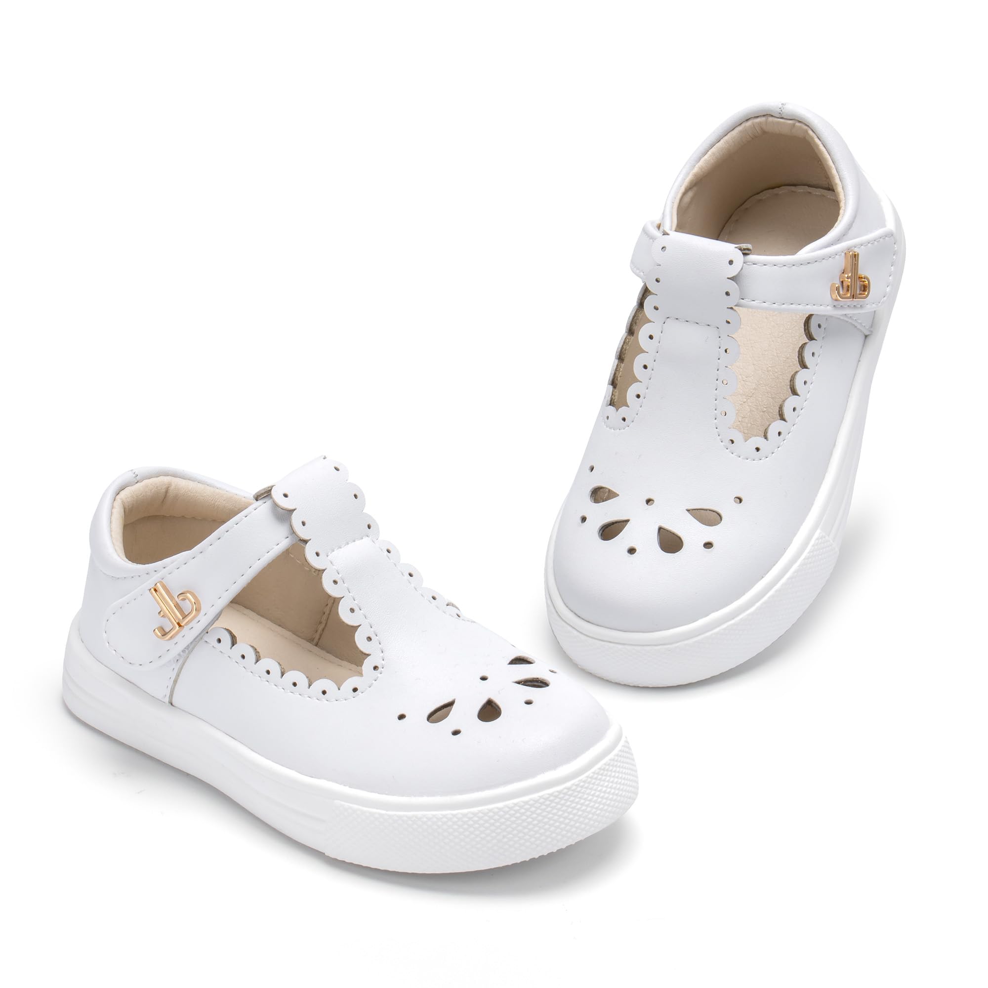 THEE BRON Toddler Girls Casual Sneakers Stylish Comfy T-Strap Everyday Shoes