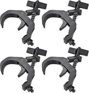 Truss Clamp Stage Lights Clamps Black, 4PCS HiLite Heavy Duty 330lb 1.57-2.36 Inch Premium Pro Clamp, Perfect Fit OD 40-60mm Pipe, Quick Release Truss Clamps for Moving Head Par Led lighting Fixtures