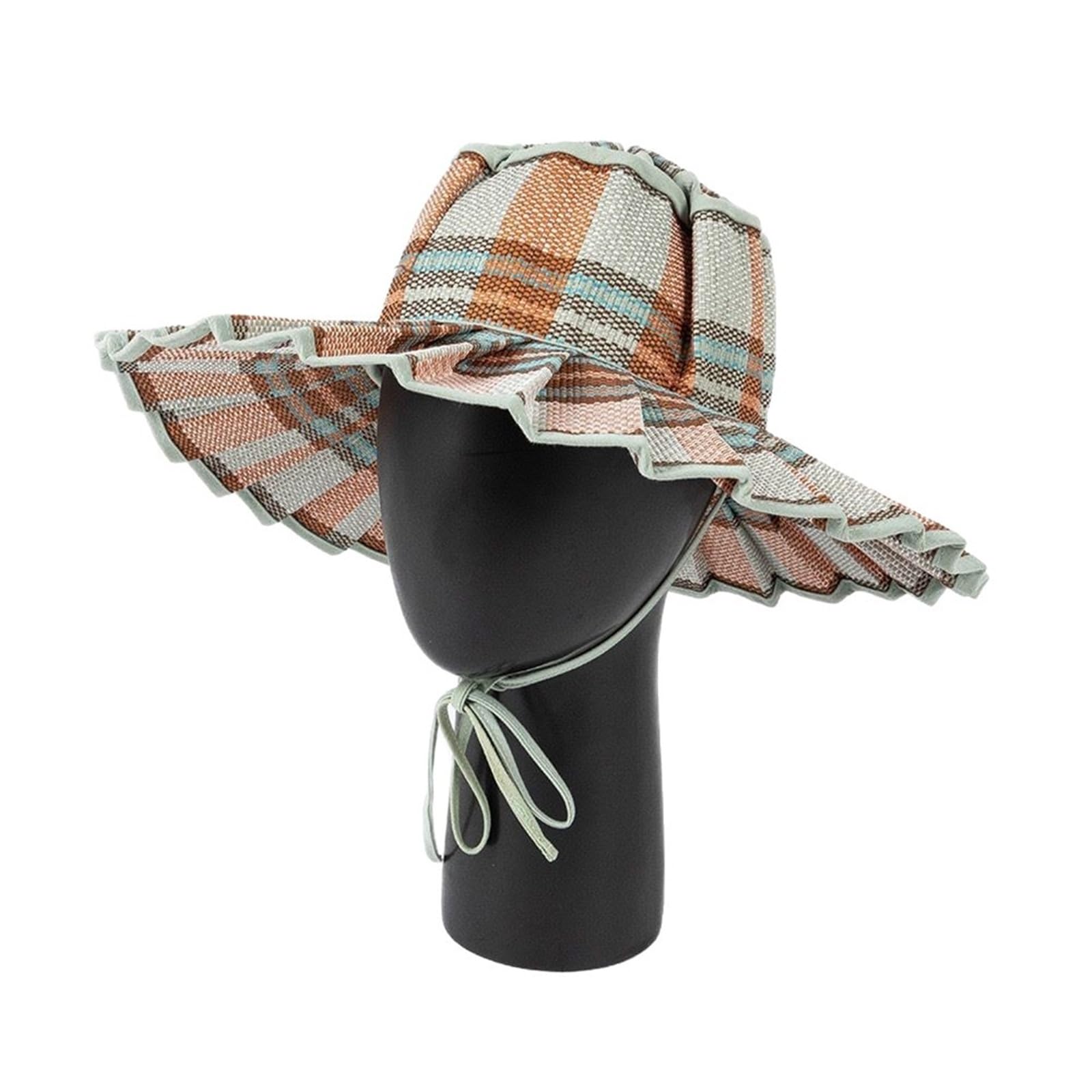 Sombrero Paja S/M/L/XL Primavera Verano Casual a Cuadros Sombreros de Sol ala Ancha for Mujeres Hombres Sombrero sombrilla al Aire Libre Paja Plegable Hombre