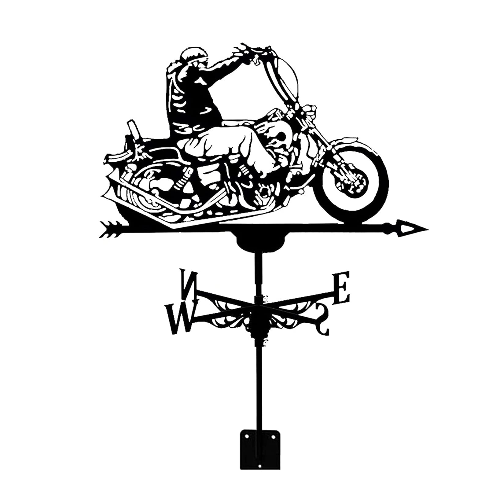 TAXXII Metal Weathervane Vintage Wind Vane For Yard Hollow Direction Indicator for Outdoor Garden Roof Paddock Decoration Measuring Tool