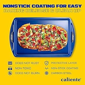 Caliente Nonstick Bakeware Set of 8 | Premium Baking Sheets, Loaf & Bread Baking Pans, Pizza, Roasting & Cake Pans | Durable Carbon Steel Baking Set | Housewarming, Wedding, Chefs & Bakers Gift Caliente Nonstick Bakeware Set of 8 Premium Baking Sheets Loaf Bread Baking Pans Pizza Roasting Cake Pans Durable Carbon Steel Baking Set Housewarming Wedding Chefs Bakers Gift