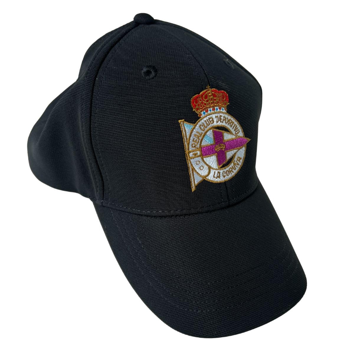 RC Deportivo De La Coruña Gorra Deportivo Coruña Baseball Cap, Black/White, 7 1/8