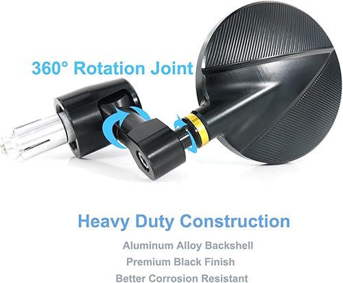 Miniatura 3 de Motocicleta Cafe Racer Espejos retrovisores Manillar Extremo Lado Espejo Retrovisor Para Suzuki B-King 2007-2012