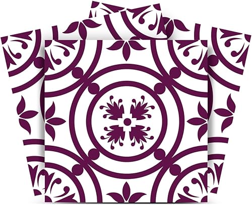 Mi Alma Colección de calcomanías para azulejos de despegar y pegar, juego de 24 calcomanías para azulejos en muro, calcomanías de baño, idea de