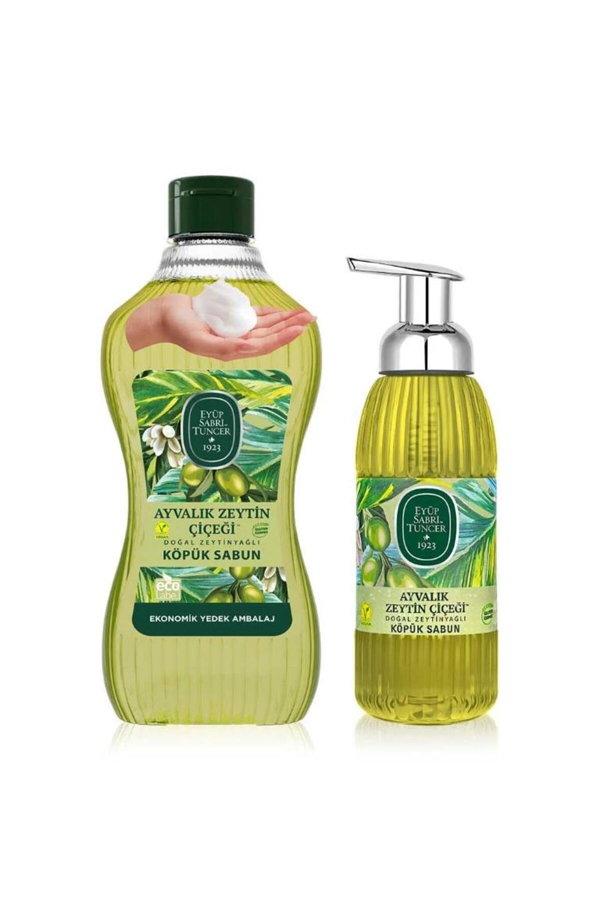 Eyüp Sabri Tuncer Ayvalık Zeytin Çiçeği Doğal Zeytinyağlı Köpük Sabun 1.5 lt + 500 ml - Lansman Set