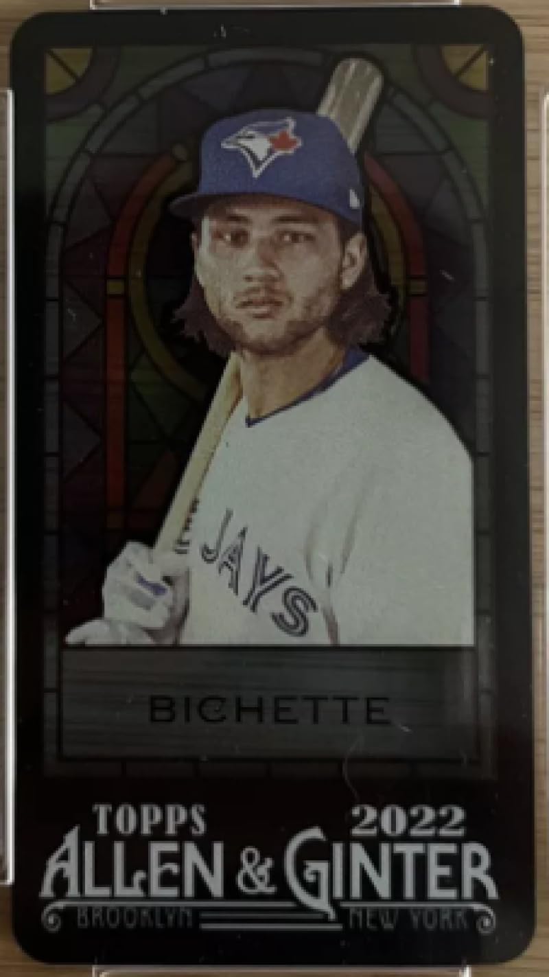 Baseball Trading Card 2022 Topps Allen and Ginter Mini Stained Glass #32 Bo Bichette NM Near Mint Blue Jays