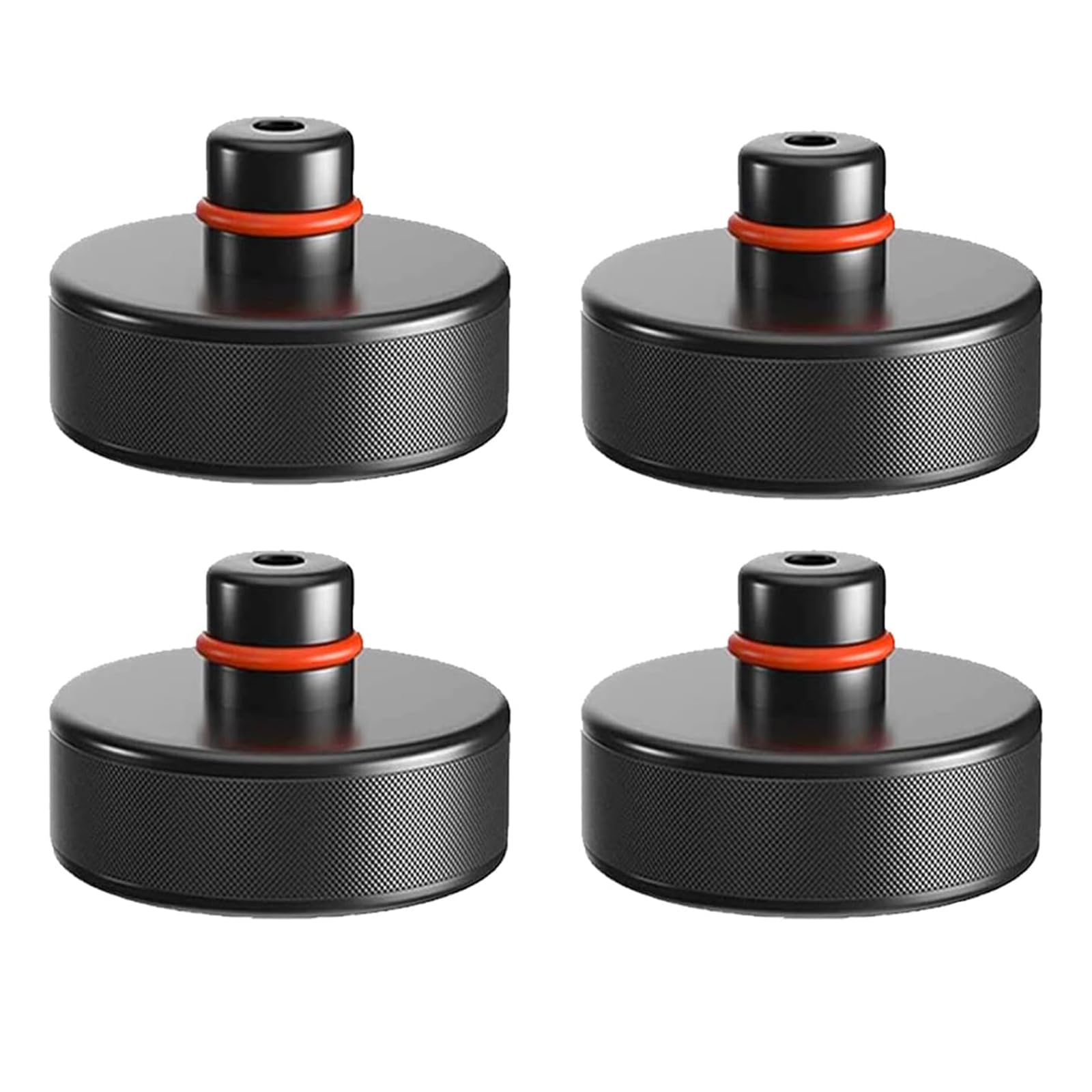 [4 Pezzi] GAFAT Cric Gomma per Tesla Model Y Juniper Standard Model 3 Highland S X 2016-2026, Jack da Pavimento Pad, Cric Martinetti Accessori, Adattatore Stabilizzatore, con Vano Portaoggetti (Rosso)