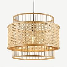 Japanese Style Pendant Lamp Creative Hollow Design Chandeliers Southeast Asian Rural Style Hanging Light E27 Base Decorative Chandelier for Living Room Hotel Lobby Club Study Room