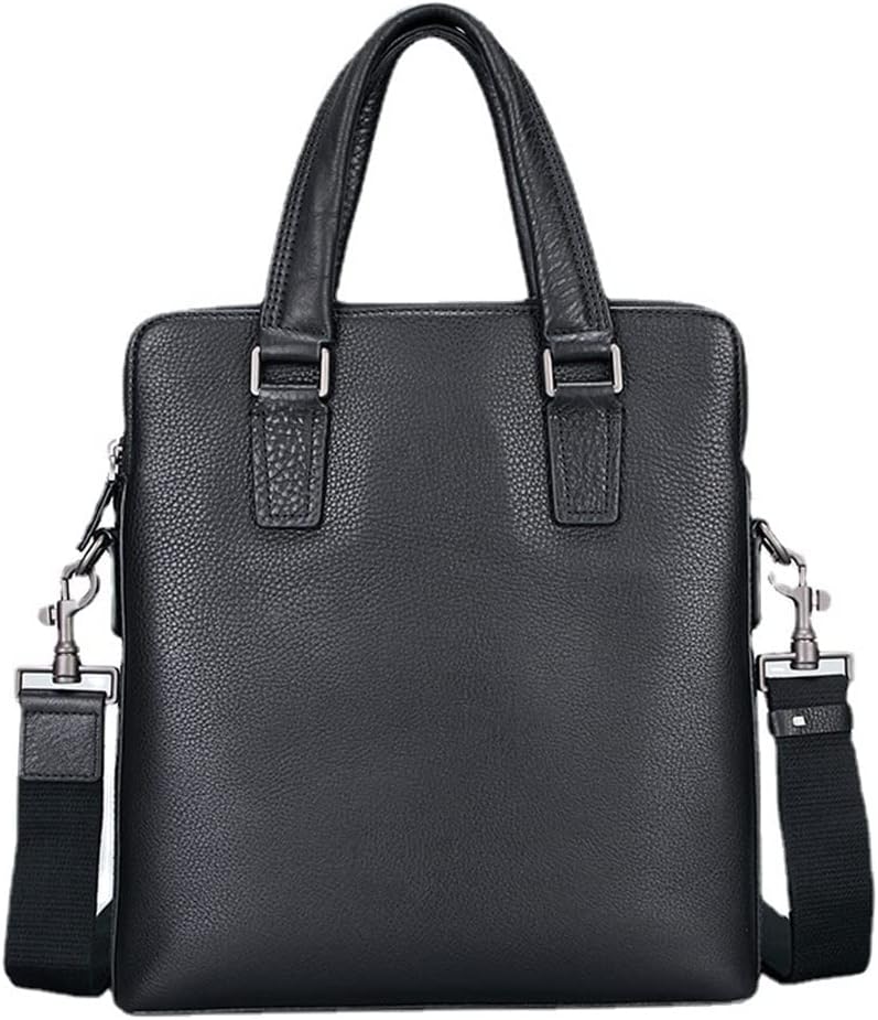 Cow Leather Men's Briefcase Bag Business Handbag Vertical Fashion Large Capacity