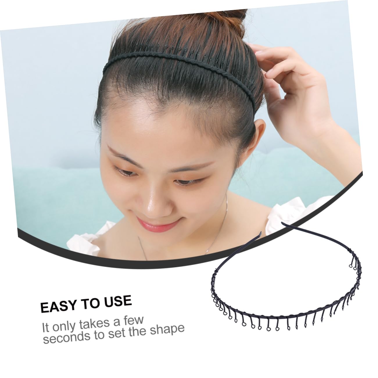 Healeved 0pezzi Fascia Per Nera Con Denti Da Accessori Semplici e Pratici Per Donne e Ragazze Per Feste e Uso Quotidiano