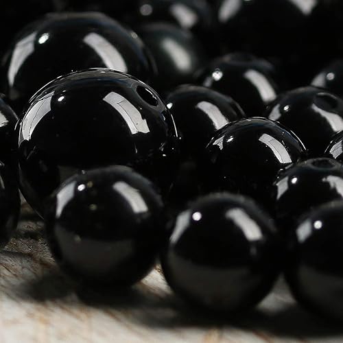 Miniatura 2 de Cuentas de perlas sintéticas negras de varios tamaños para elegantes rellenos de jarrón o dispersión de mesa, cuentas decorativas únicas para bodas,